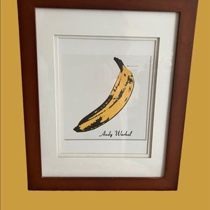 Andy Warhol banana print matted and framed